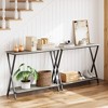 Narrow Console Table, Sofa Tables Narrow Long Behind Couch Table, 2-Tier Industrial Entryway Table for Living Room, Hallway, Foyer - 2 of 4