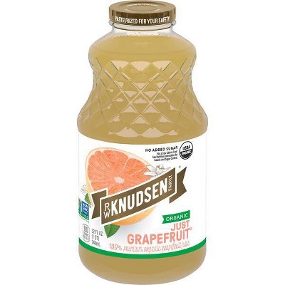 R.W. Knudsen Family Organic Just Grapefruit Juice - 32 fl oz Glass Bottle