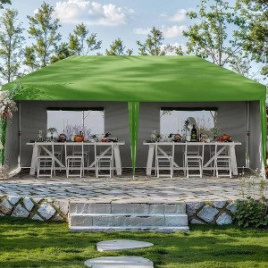 GustoWave 10'x20' Portable Pop-Up Canopy Tent with 4 Sidewalls for Outdoor Events, Camping - 1 of 4
