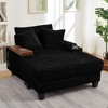 NicBex Modern Oversized Armrest Sofa Futon Couch with Ottoman&Rotating Table,Comfy Sleeper Sofa for Living Room,Apartment - 3 of 4