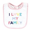 Hudson Baby Infant Girls Cotton Bibs, Girl Bold Family, One Size - 3 of 4