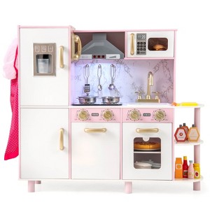 Infans Kids Kitchen Playset w/ Apron Stoves Hood Oven Ice Maker Microwave Telephone - 1 of 4