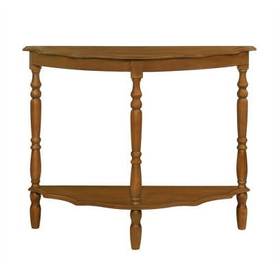 COWLOWN White Coffee Tables, Circular Curved Half-Moon Console Table with Cloud Design Top and Open Shelf Wood Frame and Legs