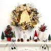 Christmas Wreath, Artificial Christmas  Wreaths, Xmas Wreath with Pine Cone and Berries, Xmas Decorations for Windows, Wall, Mantel,  Front Door - 2 of 4