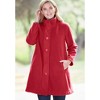 Woman Within Plus Size Fleece Swing Funnel-Neck Coat - 4 of 4