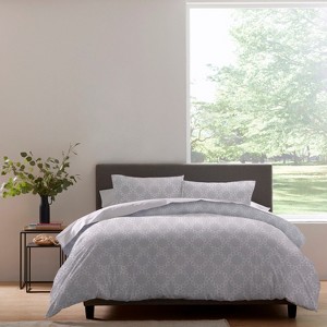 Clean Design Home Palais Light Grey King Duvet Set - 1 of 2