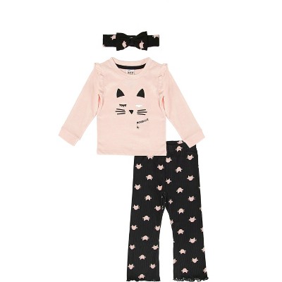 Joyful Moments Toddler Girls Top & Rib Bottom Set