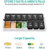 TookMag Weekly Medicine Pill Organizer Twice a Day, Easy Fill AM/PM Pill Box, Quick-Refill 7 Day Pill Cases for Vitamin,Fish Oil, Supplements, Black - 2 of 4