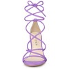 Allegra K Women's Open Toe Lace Up Tie Back Strappy Stiletto Heels Sandals - 3 of 4