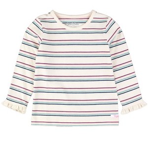 RuffleButts Girls Knit Long Sleeve Ruffle Layering Tee - 1 of 4
