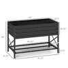 Galvanized Raised Garden Bed, Metal Planter Box with Legs, Storage Shelf and Bed Liner - 3 of 4