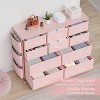 10-Drawer Fabric Dresser with Wood Tabletop, Side Pockets & Hooks for Bedroom, Closet or Hallway - 2 of 4
