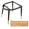 Bekrvio Dining Chairs -Modern Velvet Waffle High Back,Upholstered Armless Accent Side Chairs with Metal Legs for Dining/Living Room - 4 of 4