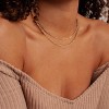Layered Gold Necklace for Women - 18K Gold Plated Herringbone & Rope Chain, Dainty Waterproof Jewelry - 3 of 4