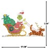 Gemmy Holiday Flat tastics Lighted KD Grinch Sleigh Scene Dr. Seuss, Multicolored - 3 of 4