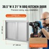 VEVOR BBQ Access Door, 30W x 21H Inch Double Outdoor Kitchen Door, Stainless Steel Flush Mount Door, Wall Vertical Door with Recessed Handles - 3 of 4