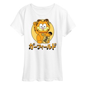 Women's - Garfield - Lucky Cat Garfield Short Sleeve Graphic T-Shirt - 1 of 4