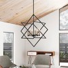 Dewdrop 6-Light Farmhouse Chandelier, Industrial Black and Gold Geometric Pendant Ceiling Light for Kitchen Island Foyer - 2 of 4