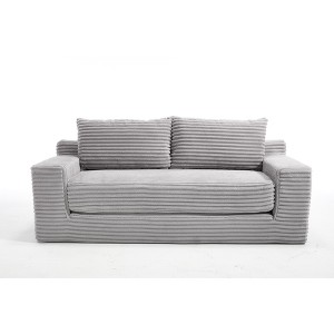 Mocamel Loveseat Sofa Bed Memory Foam Steel Frame No Assembly Corduroy Compact Couch Small Spaces Bedroom - 1 of 4