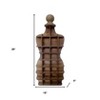 HomeRoots 18" Brown Wood Novelty Shape Multi Compartment Wall Mount Accent Shelf - 3 of 4