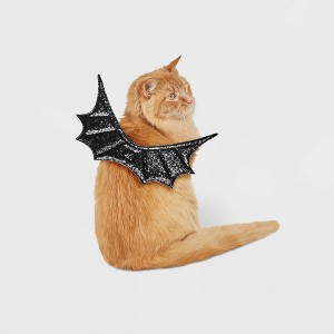 Halloween Black Glitter Wings Cat Costume - Hyde and EEK! Boutique™ - 1 of 4
