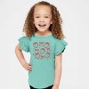 The Juniper Shop Coquette Strawberry Chart Flutter Sleeve Tee - 2T - Seafoam - 2 of 4