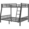 Streamdale Full XL Over Queen Metal Bunk Bed with Ladder and Slats Support for Adults Teens, Black - 4 of 4