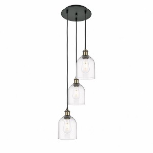 Bella - 3 Light Cord Hung Multi Pendant In Industrial Style-29.25 Inches Tall and 12 Inches Wide - 1 of 1