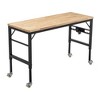 NicBex Home Office Desk 48" L Modern Height Adjustment Writing Desk with Wheels, Wooden Desktop and Metal Legs for Office, Study, Living Room - 3 of 4