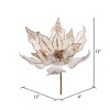 Vickerman Double Sided Artificial Velvet Poinsettia Pick - 2 of 2