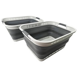 SAMMART 42L (11 gallons) Collapsible Plastic Laundry Basket - 1 of 4