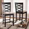 Set of 2 Caron Finished Wood Counter Height Pub Chairs - Baxton Studio - image 2 of 4