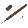 Unique Bargains Nail Painting Brushes for Polish Painting Home DIY Brown 1 Pc - 3 of 4
