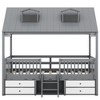 Twin/Full Size Loft Bed Wood House Bed Frame Drawers - ModernLuxe - 4 of 4