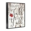 Stupell Industries Happy Fall Y'all Typography Sign Black Framed Giclee Art - 3 of 4