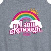 Women's - Barbie - I Am Kenough Rainbow Clouds Graphic Racerback Tank - 2 of 4