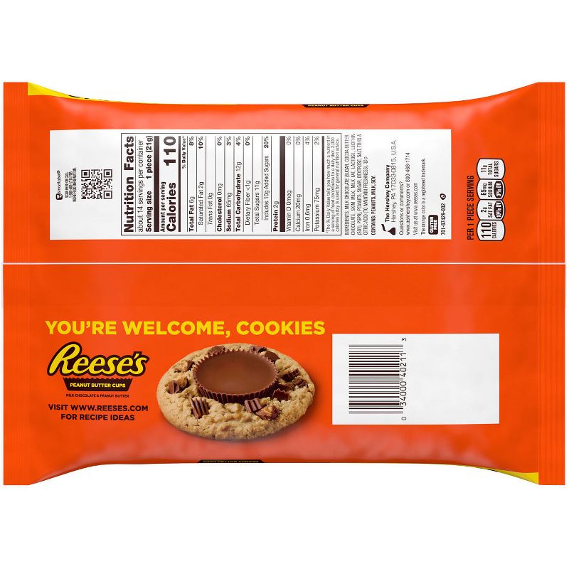 Reese&#39;s Milk Chocolate Peanut Butter Cups Snack Size Candy - 10.5oz, 4 of 8