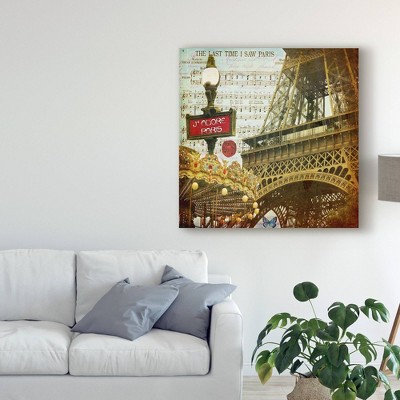  18" x 18" Eiffel Romance Vi by Sandy Lloyd - Trademark Fine Art 