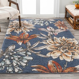 Giglio Modern Botanical Flower Area Rug - JONATHAN Y - 1 of 4
