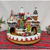 Moments in Time 10.63" Animated Gingerbread Train Station Moving Train - 3 of 4
