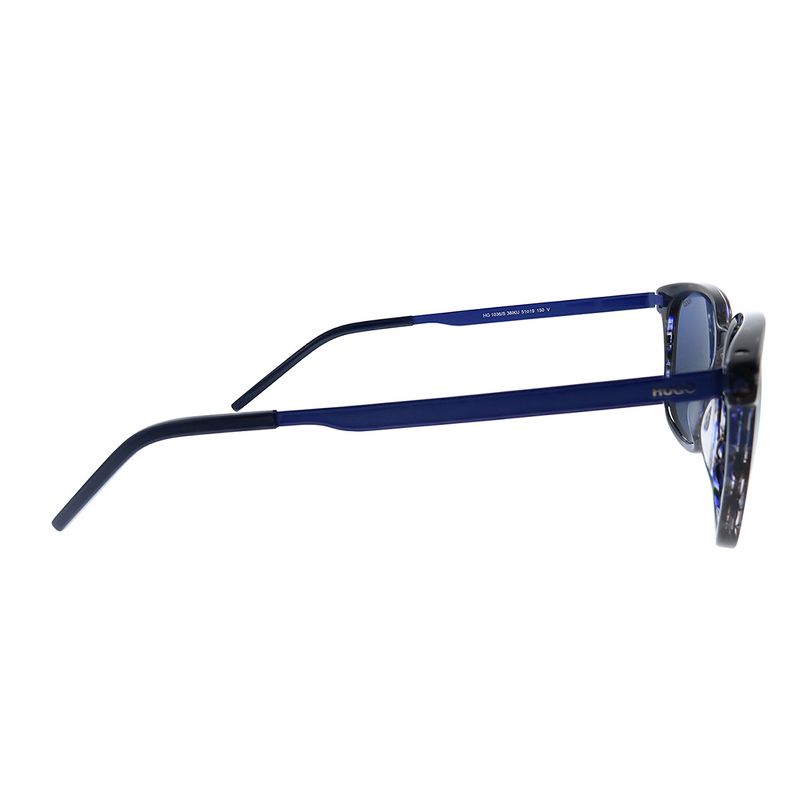 Hugo Boss BOSS 1036/S 38I Unisex Square Sunglasses Blue Horn 51mm, 3 of 4