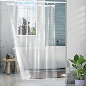 Home Mart Goods Premium 70" x 72" Clear Transparent Vinyl Shower Curtain Liner Waterproof - 1 of 3