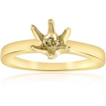 Pompeii3 Yellow Gold 14K Solitaire Semi Mount Engagement Ring