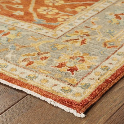 Red Hand-Knotted Wool 2' x 3' Area Rug