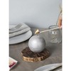 Set of 3 Round Teal Candles - 3 inch Sphere Candles for Wedding & Home Decor - Unscented Long Burning - 3 of 4