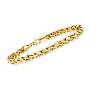 Ross-Simons 14kt Yellow Gold Flat Rope-Chain Bracelet - 1 of 4