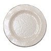 tagltd 10.75 in. Veranda Cracked Glazed Solid Melamine Plastic Decorative Dinnerware Plates Set of 4 Dishwasher Safe Indoor Outdoor Ivory - 2 of 4