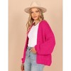 Clearlove Women's Cardigan Soft Pocketed Long Sleeves Casual Knitted Open Front Cardigans Lightweight Sweaters - 3 of 4