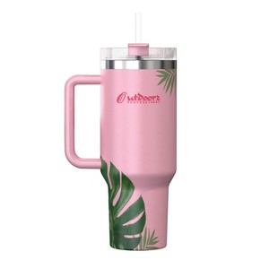 Outdoors Professional 40-Oz. Stainless Steel Double-Walled Insulated Tumbler with Straw - 1 of 4