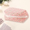 Unique Bargains Women Portable Flower Pattern Makeup Bag 1 Pc - 2 of 3